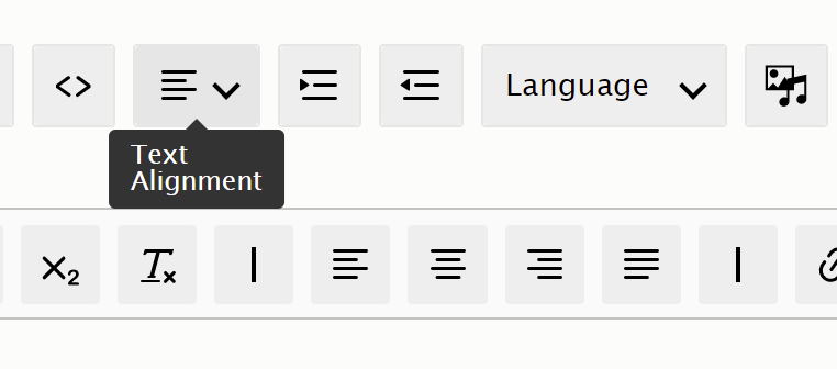 CKEditor dropdown alignment buttons