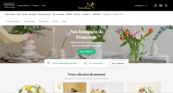 visuel du interflora.fr - homepage