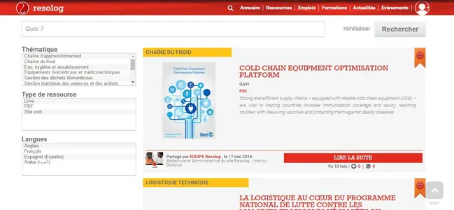 Resolog - Liste de ressources