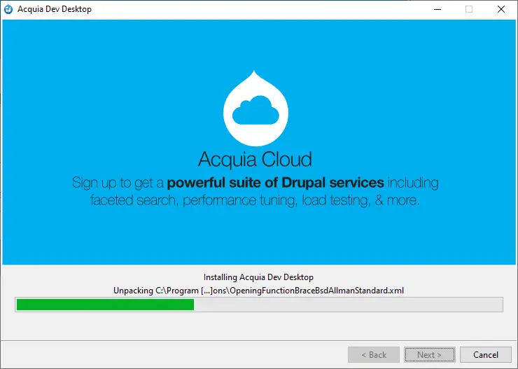 Acquia Dev Desktop - installation étape 9