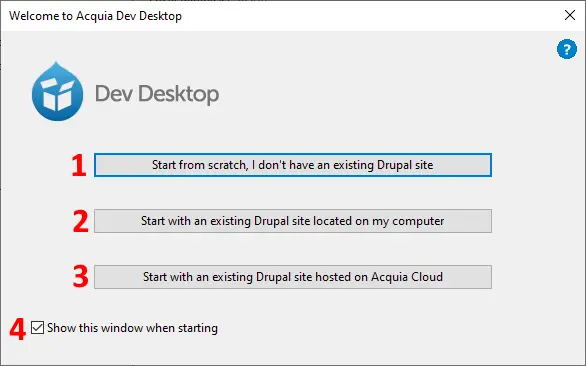 Assistant Acquia Dev Desktop
